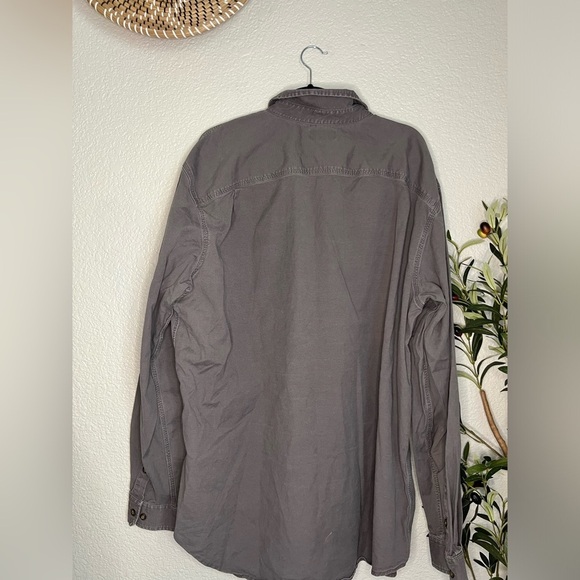 Carhartt Men’s 3XL Grey Button Down Long Sleeve - Picture 2 of 9